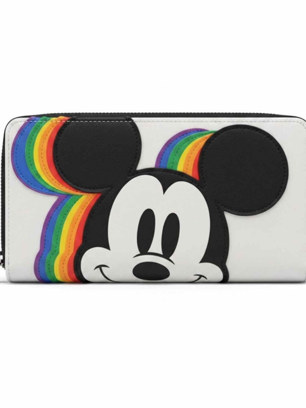 Loungefly Disney Mickey Mouse Rainbow Zip Around Wallet